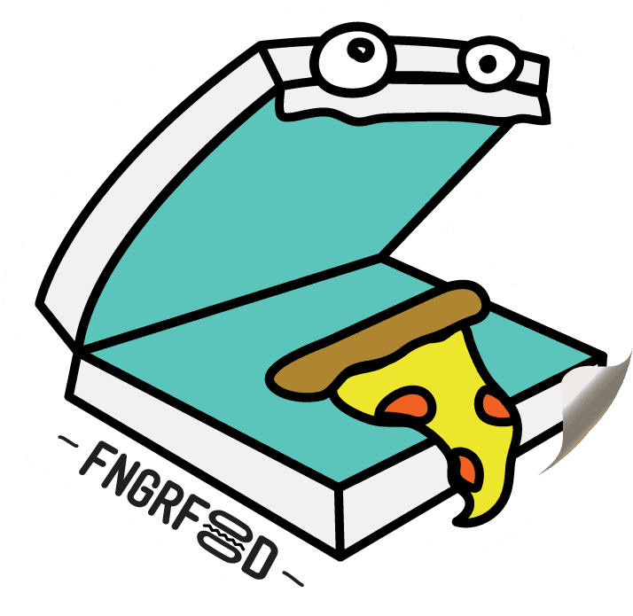FNGRFOOD navigation sticker